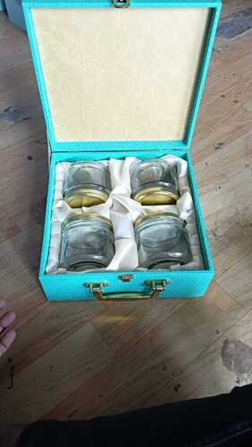 Fabulous Blue 4 Jars MDF Box