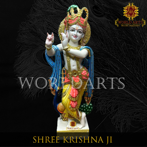 Pure Marble Krishna Statue