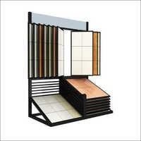 Tile Display Rack - Double Sided Iron Design | Black, Customized Size, 100 Kg Capacity, Ideal For Showrooms, Industrial Use, Supermarkets, And Warehouses