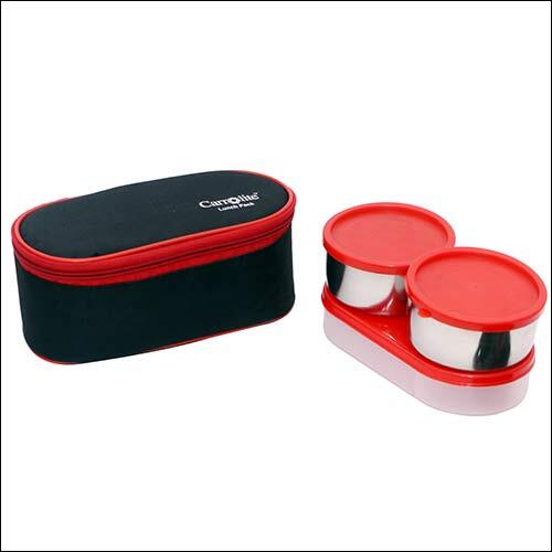 Capsule Multicolour 2 Air Tight Container And Chapati Tray 750 Ml Lunchbox