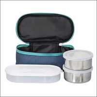 Mattee Multicolour 2 Air Tight Container And Chapati Tray 750 Ml Lunchbox