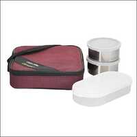 Mattee Square  2 Air Tight Container And Chapati Tray 750 Ml Lunchbox