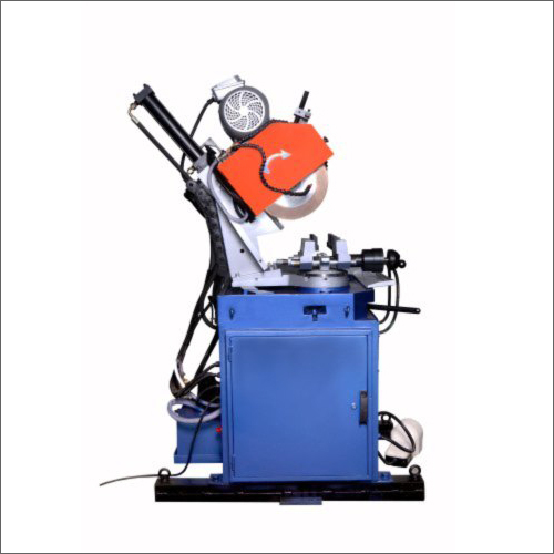 Ake-375 Slant Head Semi Automatic Pipe Cutting Machine - Color: Blue