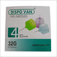 Dispo Van 4mm 32g Pen Needles - Stainless Steel, Single Use, Sterile | Integrated Safety Needle Mechanism For Diabetes Management