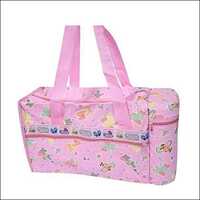 Little Monkeys Baby Diaper Bag for Mother with 2 Bottle Holder - Printed - Pink