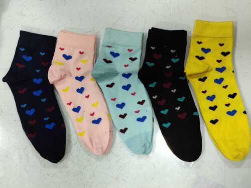 Ladies Printed Cotton Socks