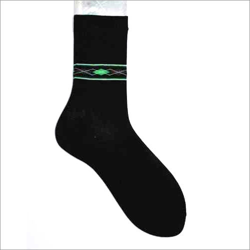 Washable Black Cotton Towel Socks