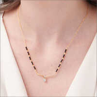 18k Gold Plated Niyati Diamond Mangalsutra Gender: Women's