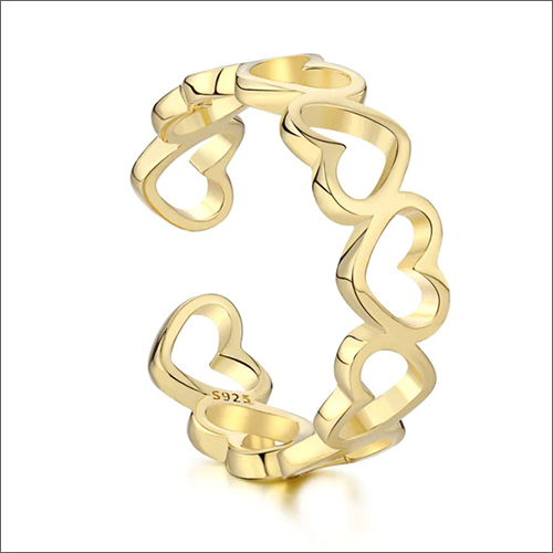 18k Gold Plated Heart Love Ring