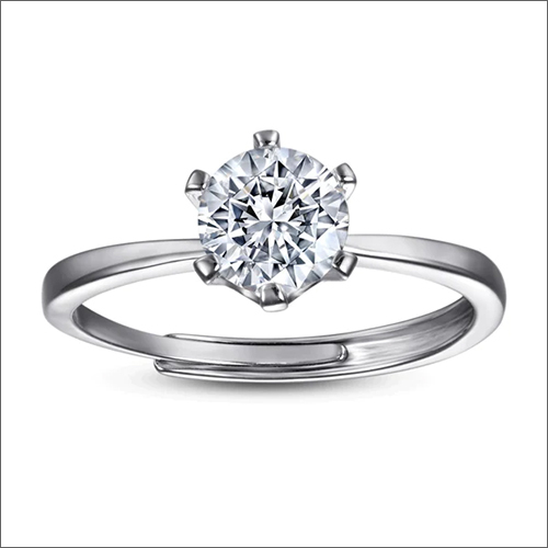 925 Silver Diamond Solitaire Ring