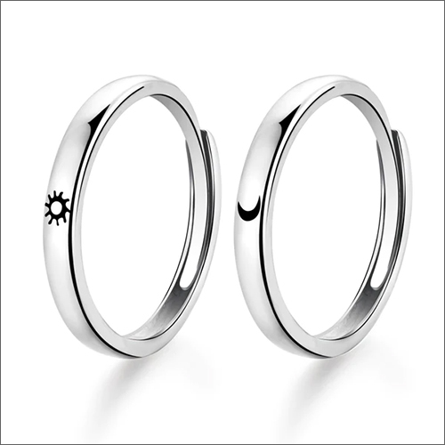925 Silver Sun Moon Couple Rings