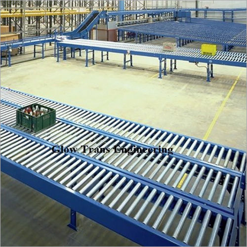 Blue Industrial Pallet Conveyor