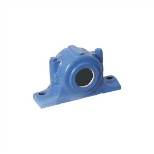 Cast Iron Plummer Block - Cast Iron Material, Blue Color, Polished Surface Treatment | Industrial Use, Non-Automatic, Compatible with Various Bearings