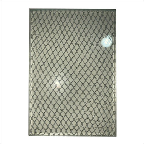 Dorma Fabric Mesh Laminated Glass - Laminated Glass, Various Sizes Available | Solid Structure, Polished Surface, Fabric Encapsulation