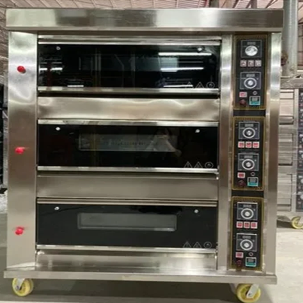 Three Deck Six Tray Oven - Color: Grey
