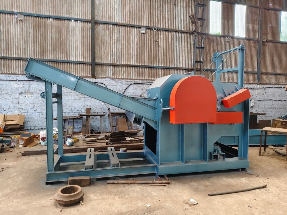 Heavy Duty Wood Drum Chipper Machine - Color: Blue