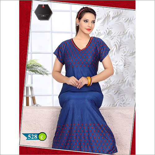 Hosiery Half Sleeves Ladies Cotton Night Gowns, Size: Regular at Rs  330/piece in Ahmedabad