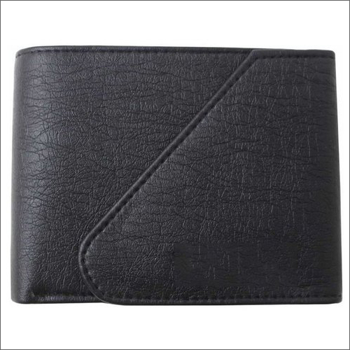 Mens Black Trifold Leather Wallet