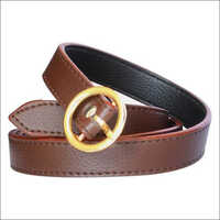 Mens Artificial Leather Belt - 914.4mm Length, 50.8mm Width | Brown Color, Male Design