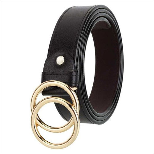 Ladies Black Artificial Leather Belt