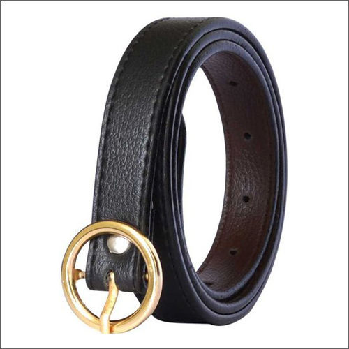 Ladies Black Faux Leather Belt