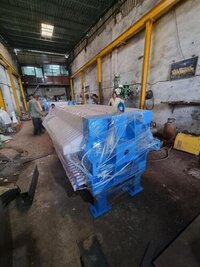 Pp Filter Press Machine - Stainless Steel Body, Capacity 15000 Litres/hr, 36 Plates, 300 M2 Filter Area | Automatic Operation, White And Blue Color, Industrial Use