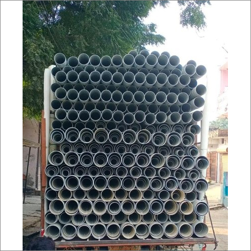 4 Inch PT Agricultural PVC Pipe - PVC, 6m Length, Grey Color | Fluid Pipe, Male Connection, Round Shape, 1.5 mm Thickness