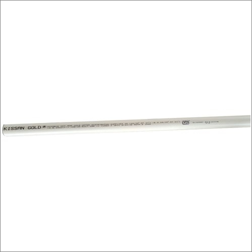 White CPVC Pipe - Casted, 1 Inch Male Connection | Fluid Pipe, Round Shape, Durable White Material for Reliable Performance