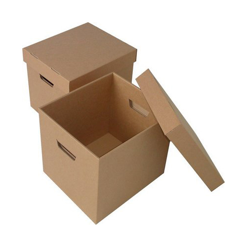 Matt Lamination Square Shape Good Strength Brown Paper Cardboard Corrugated Packaging Boxes