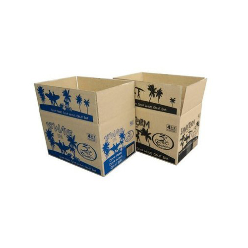 Paper Square Shape Printed Corrugated Box For Packaging And Shipping