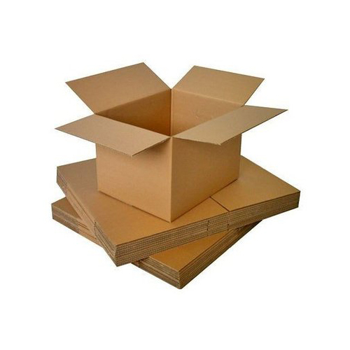 Square 3 Ply Foldable Brown Paper Small Corrugated Packaging Box