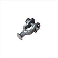Ball Clevis - Mild Steel, 5-6 Inch Size | Silver, Polished Surface, Industrial Application