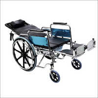 oldable Recliner Wheel chair with Soft U Cut Commode Seat And Mag Wheels