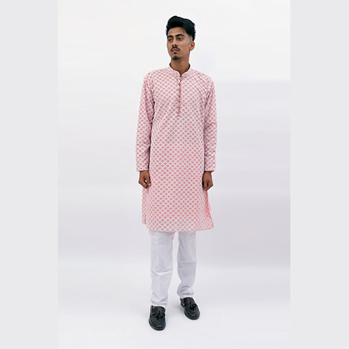 Pink Georgette Fabric Embroidery Design Kurta Pyjama