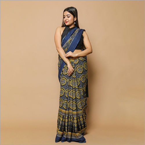 Multicolor Bagru Print Cotton Sarees