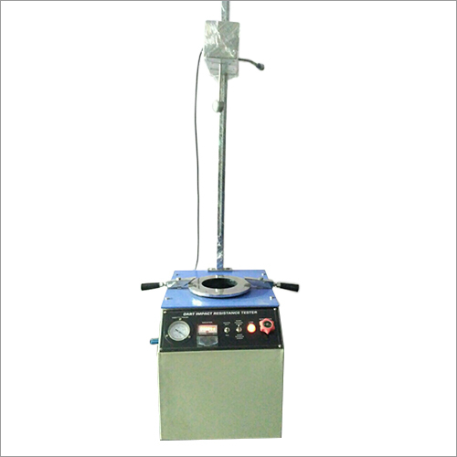 Dart Impact Resistance Tester - MS Powder Coated & Chrome Plated Base Cabinet, 22V Power Supply, Industrial Application