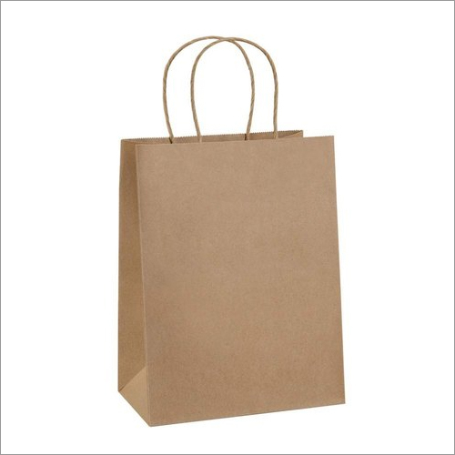 Brown Paper Shopping Bag - Coated Paper Loop Handle 2kg Capacity Brown Color | Disposable Recyclable Multiple Sizes Available