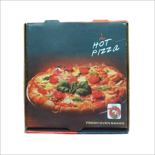 Corrugated Pizza Packaging Box - 3mm Thickness 1kg Capacity | Square Shape Printed Pattern Food Grade Material