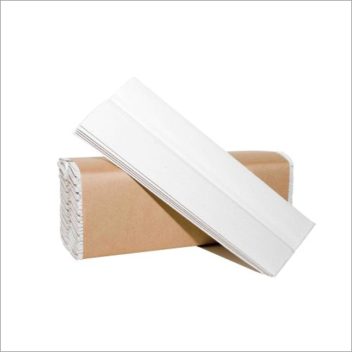 Folded Paper Towel - 2 Ply White Paper, 80 GSM | Disposable, Plain Pattern, Eco-Friendly Design