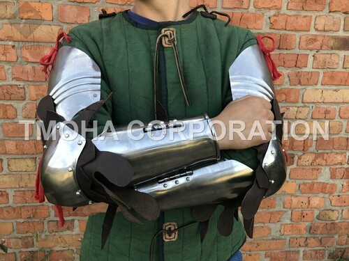 Medieval Arm Guard Arm Set Fully Wearable Costumes 15 Century Warrior Arm Guard MA0058
