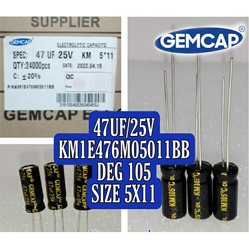 47MFD-25V Gemcap Electrolytic Capacitor