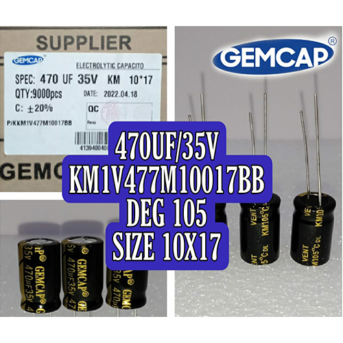 470MFD-35V Gemcap Radial Electrolytic Capacitor