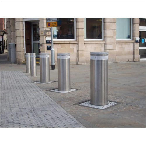 Silver Automatic Parking Bollards