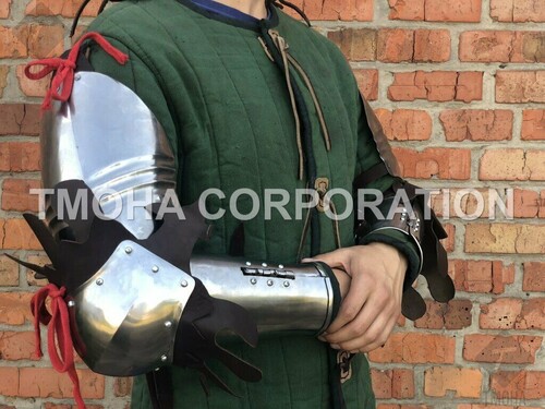 Medieval Arm Guard Arm Set Fully Wearable Costumes 15 Century Warrior Arm Guard MA0083