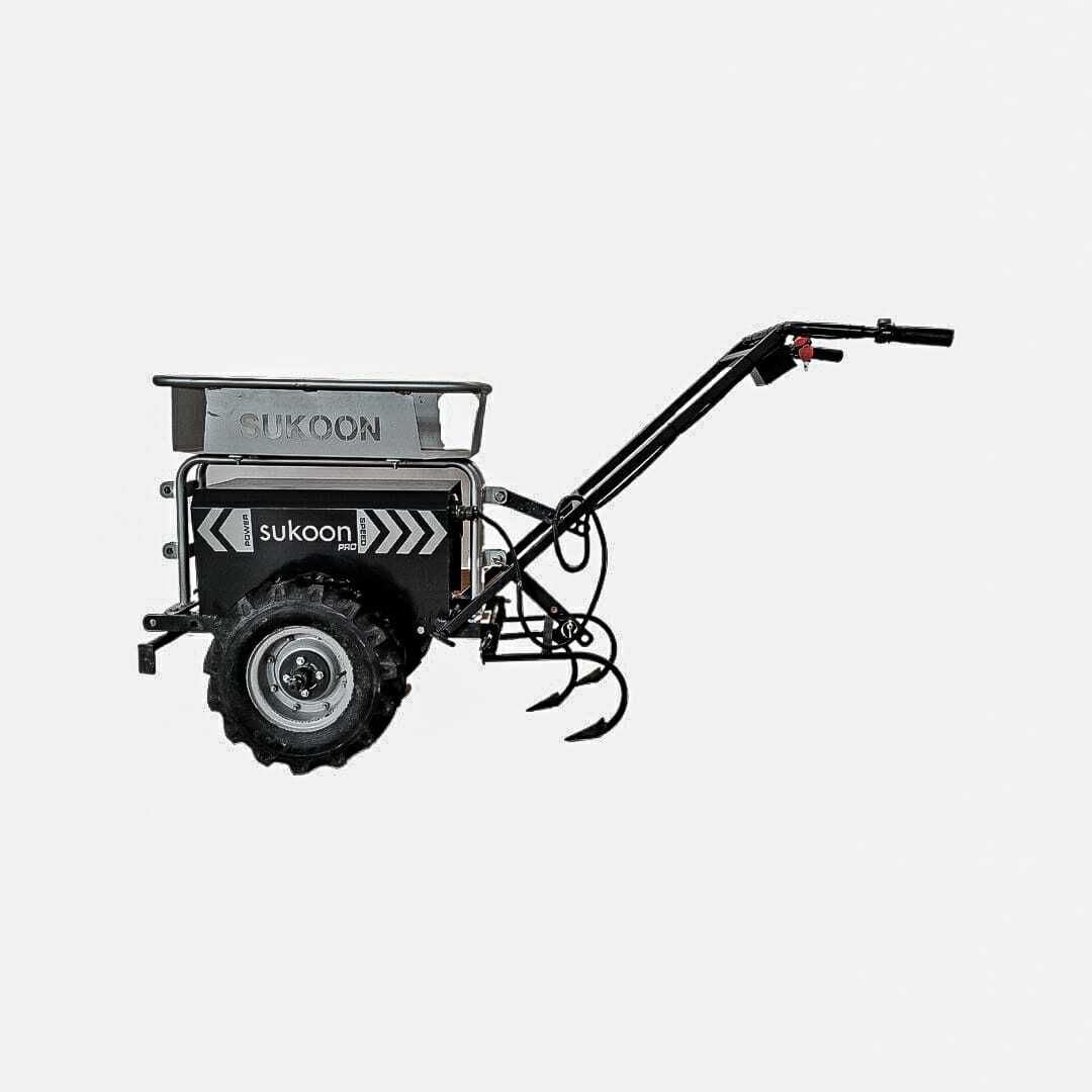 Krishi-Raj Gen 3 Electric Tiller 1200W with Battery and Iron Wheel