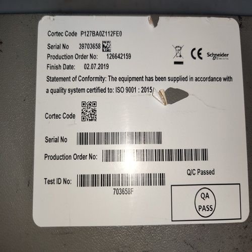 SCHNEIDER ELECTRIC P127BA0Z112FE0  MICOM P127 OVERCURRENT RELAY