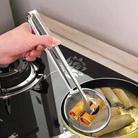 Filter Spoon with Clip Food Kitchen Oil-Frying Multi-Functional