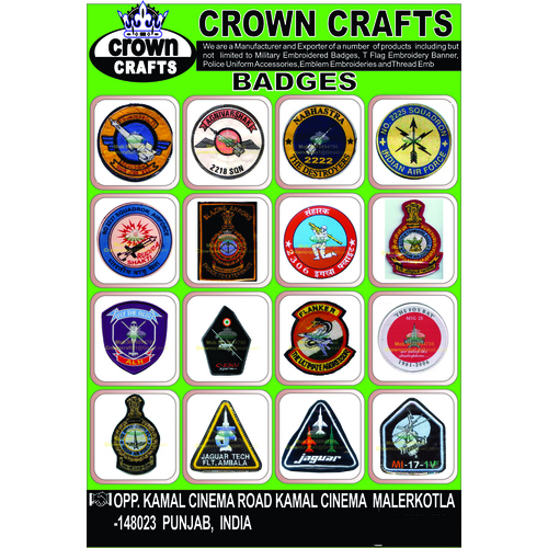 Handmade Cloth Embroidery Badges - Color: As