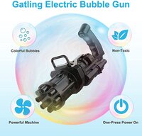 8-Hole Electric Bubbles Gun for Toddlers Toys