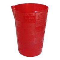 Red Plastic Measuring Cup - 1000 Ml Capacity, Medium Size, Non-transparent Design, Ideal For Home Use